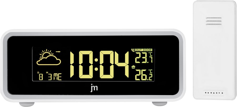 Lowell Meteostanice a&nbsp;digitální LED hodiny s&nbsp;nabíječkou smartphonů JD9526