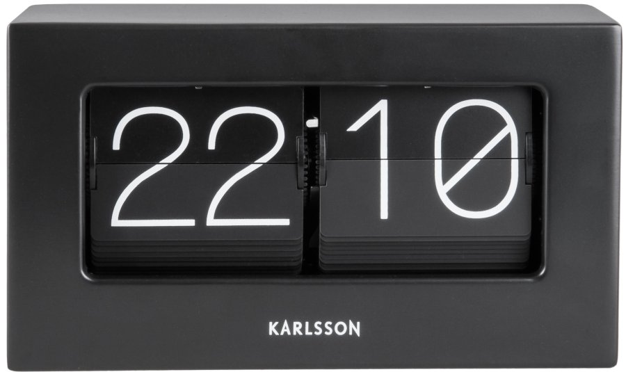 Karlsson Překlápěcí stolní hodiny KA5620BK - Hodiny a budíky Stolní hodiny