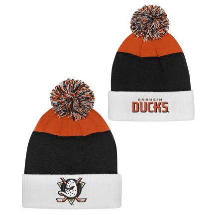 Anaheim Ducks dětská zimní čepice Essentials Cuffed Knit W Pom - Anaheim Ducks dětské oblečení