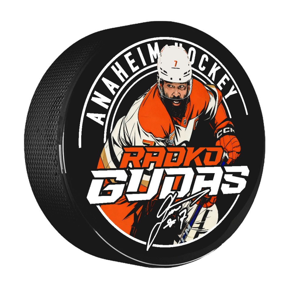 Anaheim Ducks puk Radko Gudas #7 Town Exclusive Collection - Anaheim Ducks hokejové vybavení