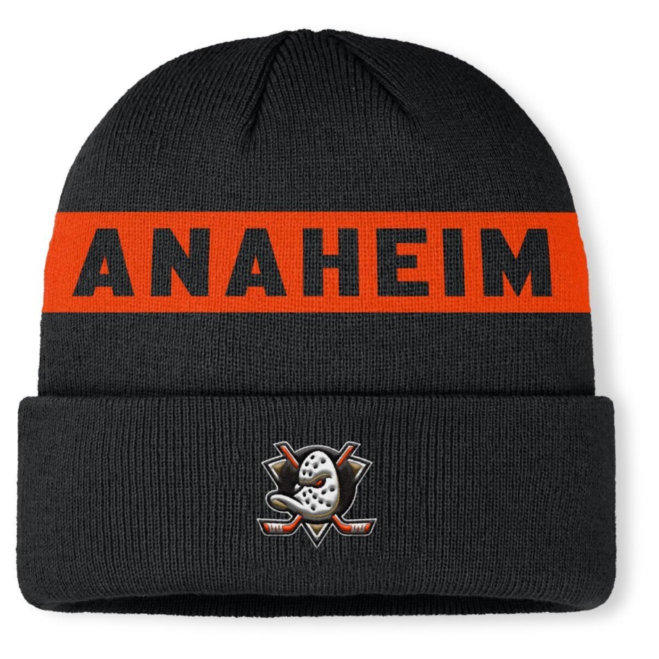 Pánská zimní čepice Anaheim Ducks NHL Authentic Pro A/Cap Cuffed Beanie - Anaheim Ducks kšiltovky, čepice, rukavice