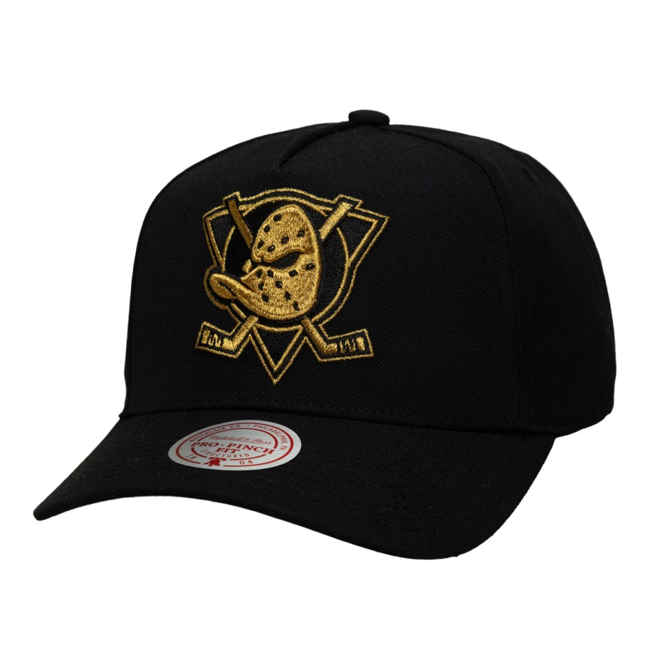 Anaheim Ducks čepice baseballová kšiltovka NHL Black and Gold Pro Snapback Vintage - Anaheim Ducks kšiltovky, čepice, rukavice