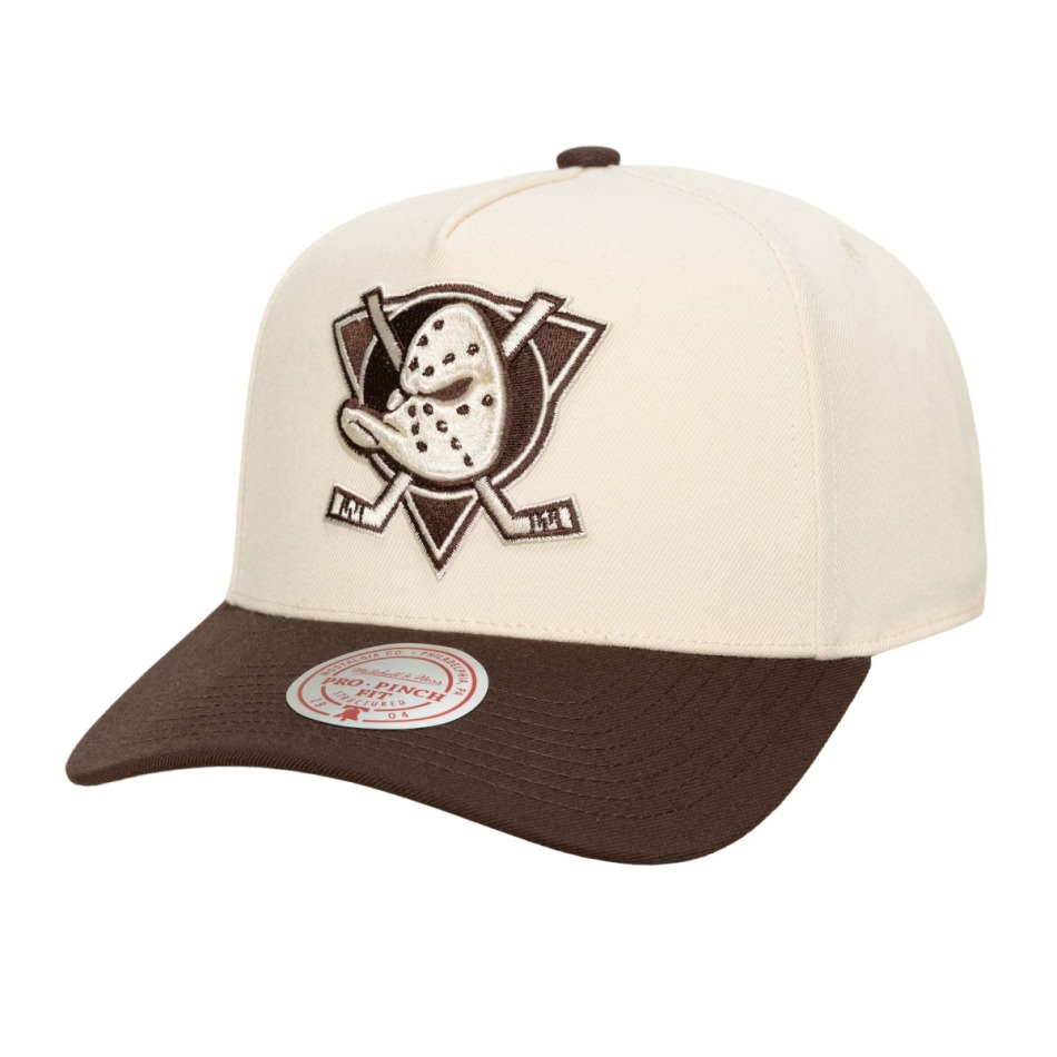 Anaheim Ducks čepice baseballová kšiltovka NHL Brown and Cream Pro Snapback Vintage