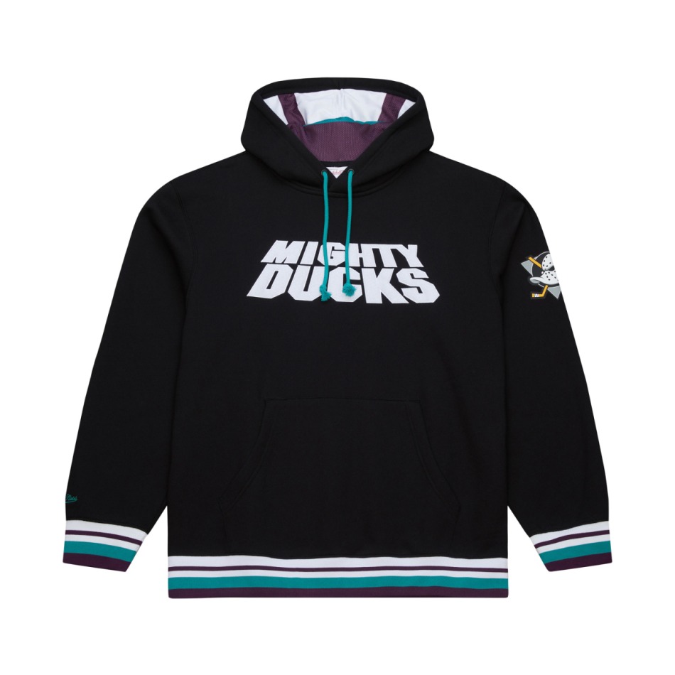 Anaheim Ducks pánská mikina s&nbsp;kapucí Playmaker Fleece Hoodie Vintage Logo - Anaheim Ducks mikiny, bundy, kalhoty
