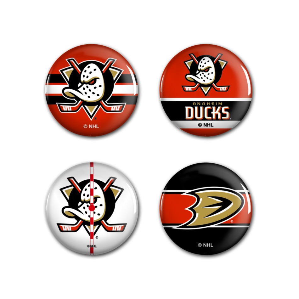 Anaheim Ducks placka Button 4 Pack - Anaheim Ducks ostatní suvenýry