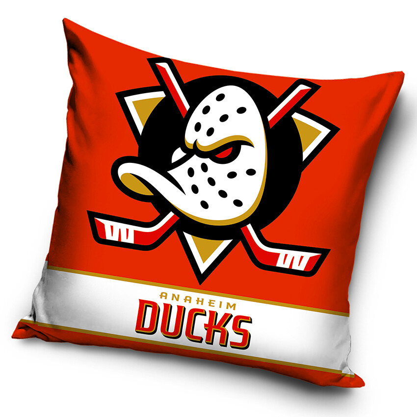Anaheim Ducks polštářek Orange Mask - Anaheim Ducks povlečení, ručníky, deky