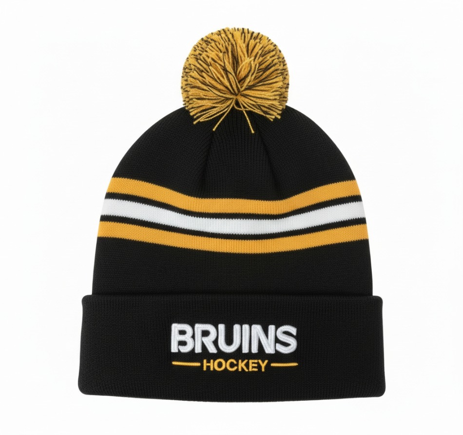 Boston Bruins dámská zimní čepice Authentic Pro W/Cap Cuffed Pom Beanie - Boston Bruins dámské oblečení