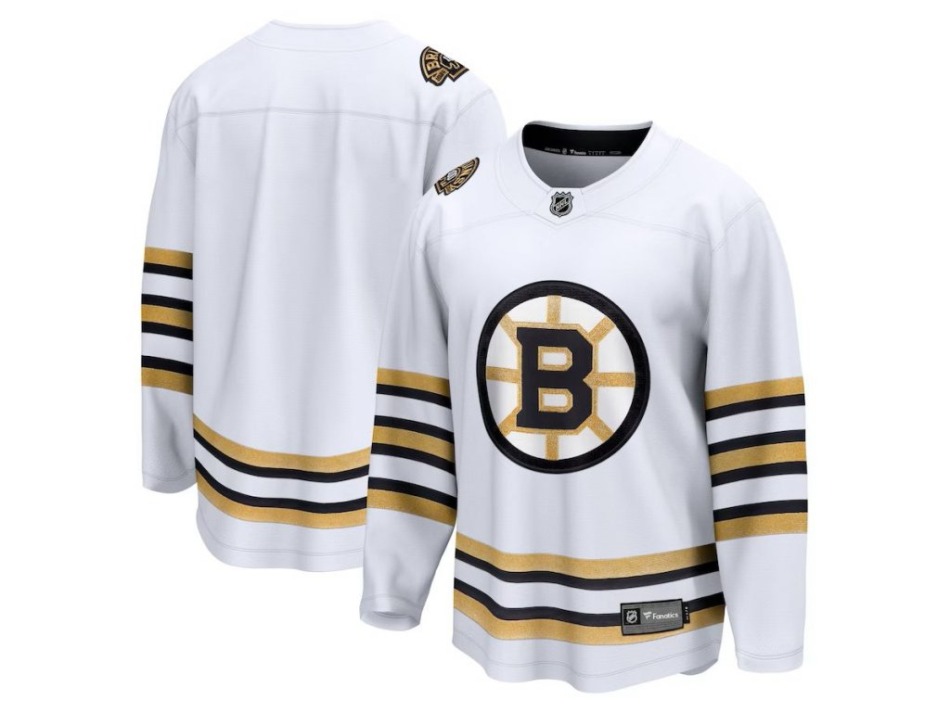 Boston Bruins dětský hokejový dres White 100th Anniversary Premier Breakaway Jersey - Boston Bruins dětské oblečení