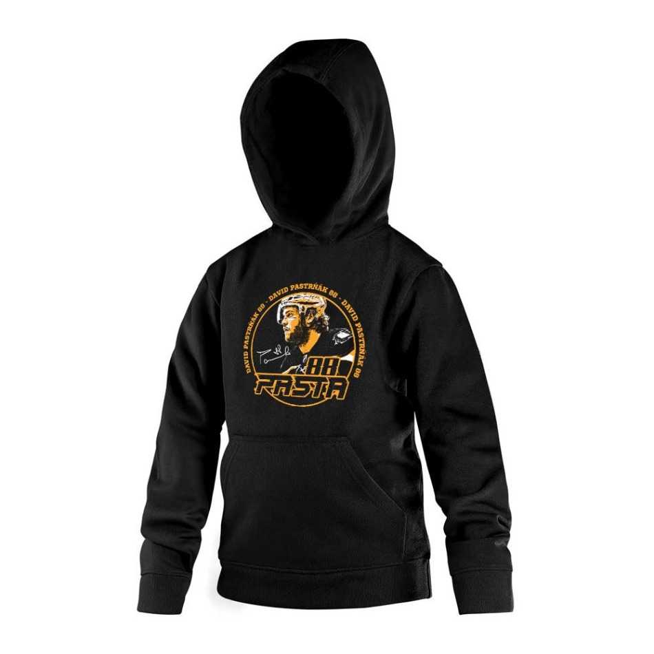 Boston Bruins dětská mikina s&nbsp;kapucí David Pastrňák #88 Exclusive Collection - Boston Bruins dětské oblečení