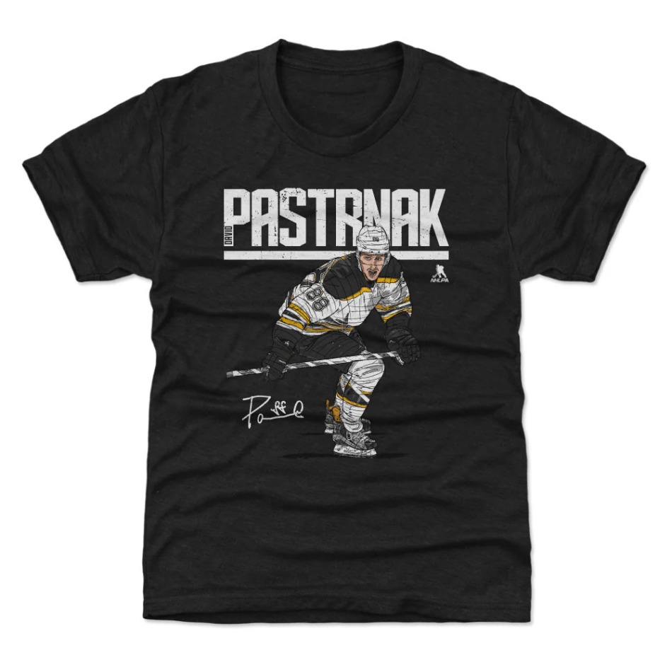 Boston Bruins dětské tričko David Pastrnak #88 Hyper WHT 500 Level black - Boston Bruins dětské oblečení