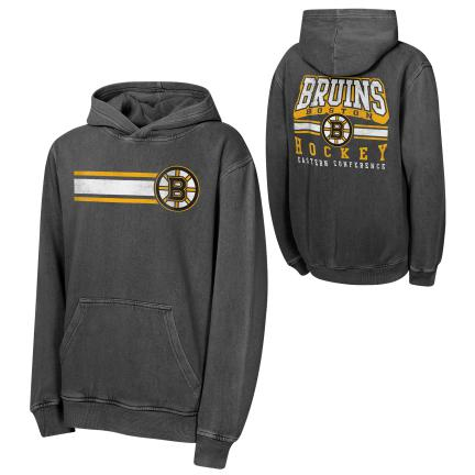 Boston Bruins dětská mikina s kapucí Cross Fade Pigment Dyed Gw Hd
