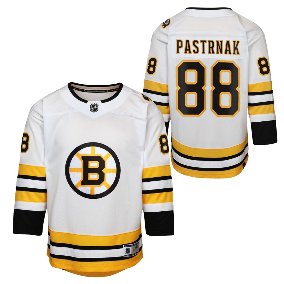 Boston Bruins dětský hokejový dres David Pastrnak Premier White - Boston Bruins dětské oblečení