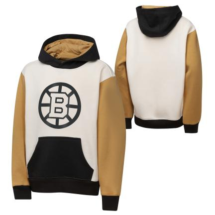Boston Bruins dětská mikina s kapucí Color Blocked Flc Hd
