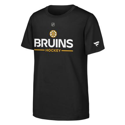 Boston Bruins dětské tričko Apro Wordmark Ss black - Boston Bruins dětské oblečení