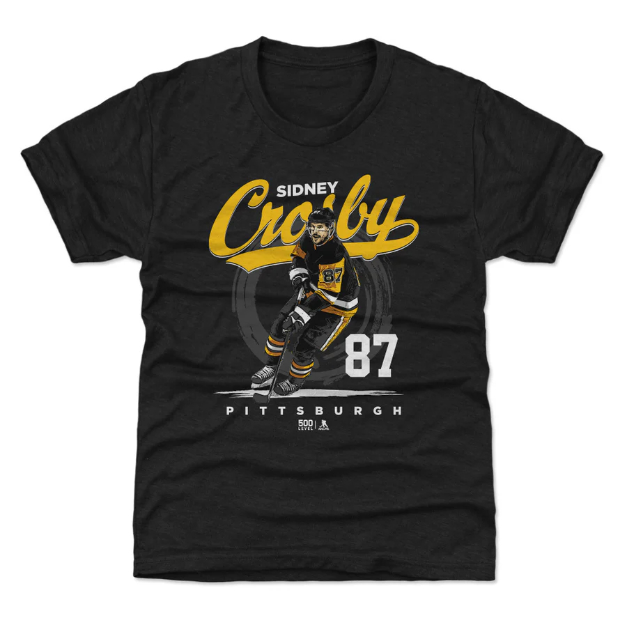 Boston Bruins dětské tričko Sidney Crosby #87 NHL Brush - Boston Bruins dětské oblečení