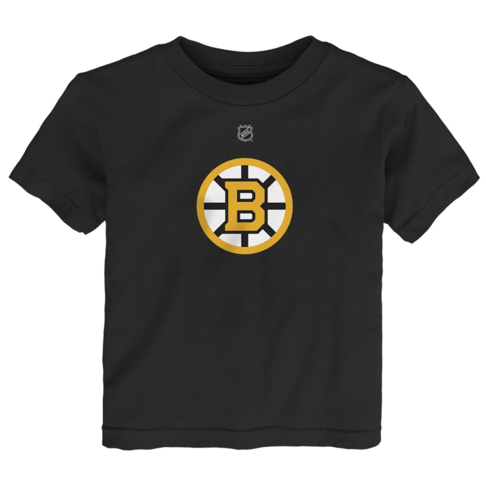 Dětské tričko David Pastrnak #88 Boston Bruins NHL Flat Name & Number Short Sleeve Cotton - Boston Bruins dětské oblečení