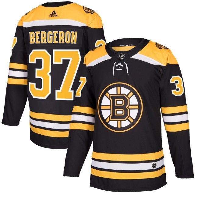 Dres 37 Patrice Bergeron adizero Home Authentic Player Pro Bruins - Boston Bruins Dresy