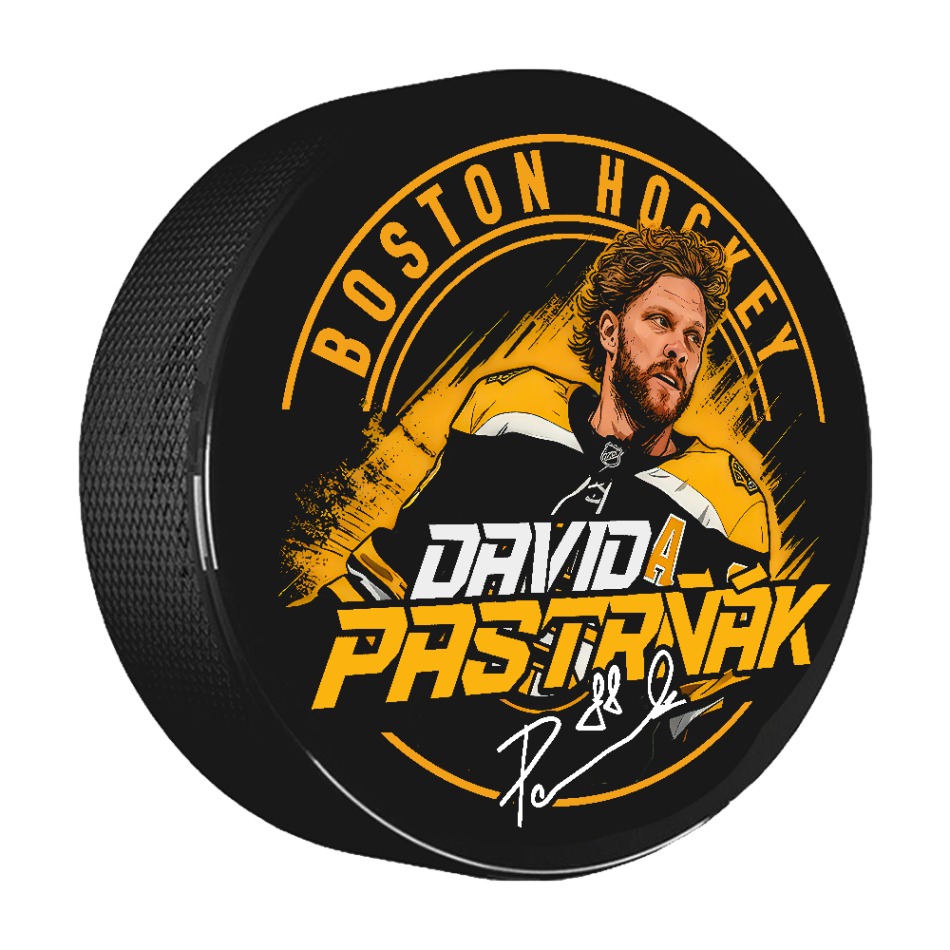Boston Bruins puk David Pastrňák #88 Town Exclusive Collection - Boston Bruins hokejové vybavení