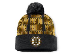 Boston Bruins zimní čepice Fundamental Empty Net Cuffed Knit Hat with Pom Black