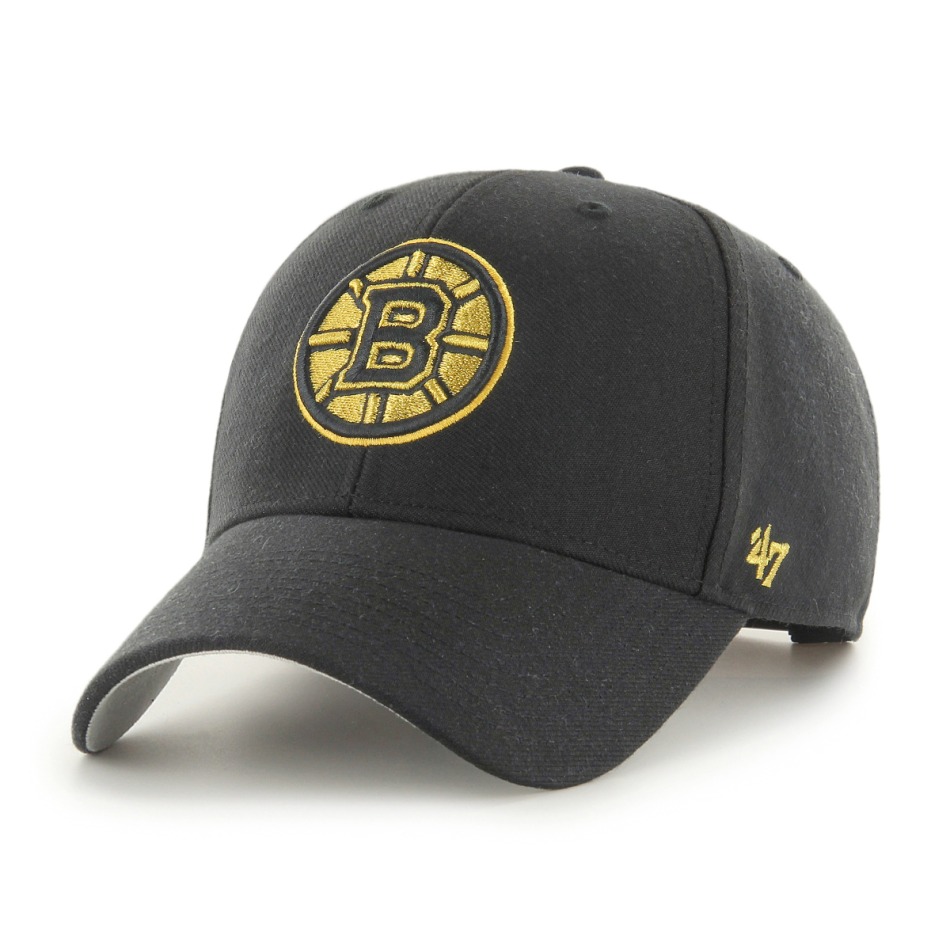 Boston Bruins čepice baseballová kšiltovka Metallic Snap 47 MVP Black - Boston Bruins kšiltovky, čepice, rukavice