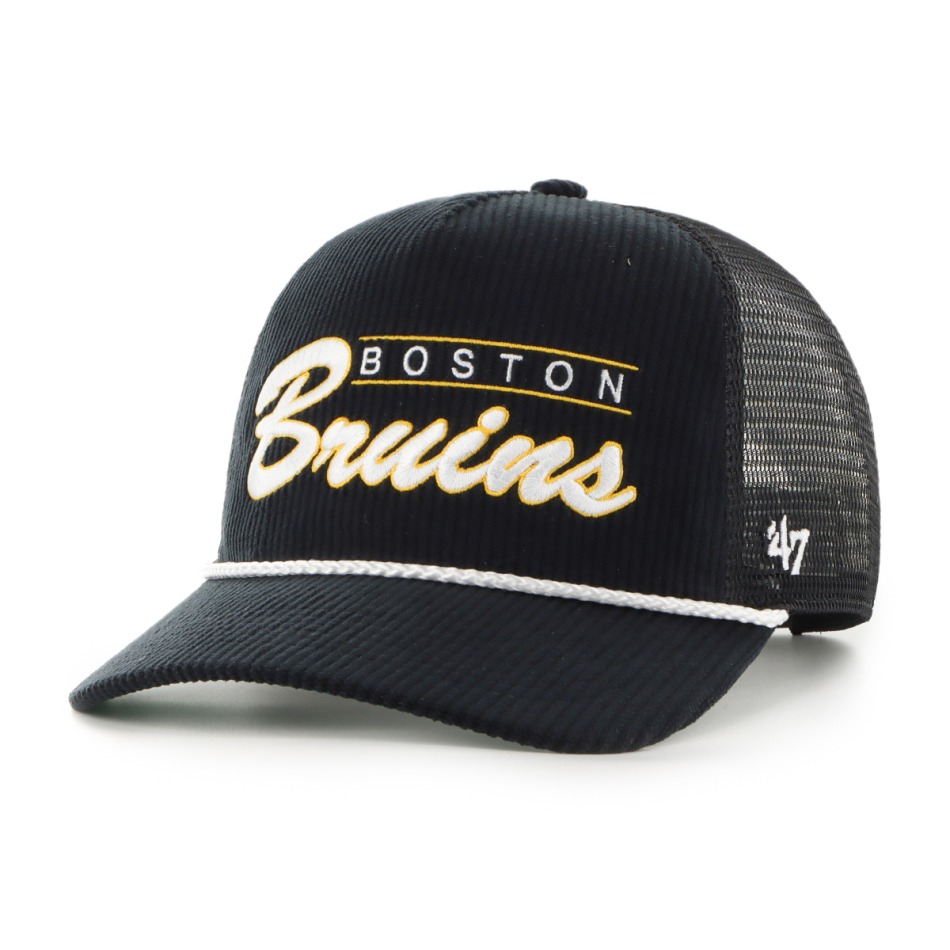 Boston Bruins čepice baseballová kšiltovka Double Header Mesh 47 HITCH RF black - Boston Bruins kšiltovky, čepice, rukavice