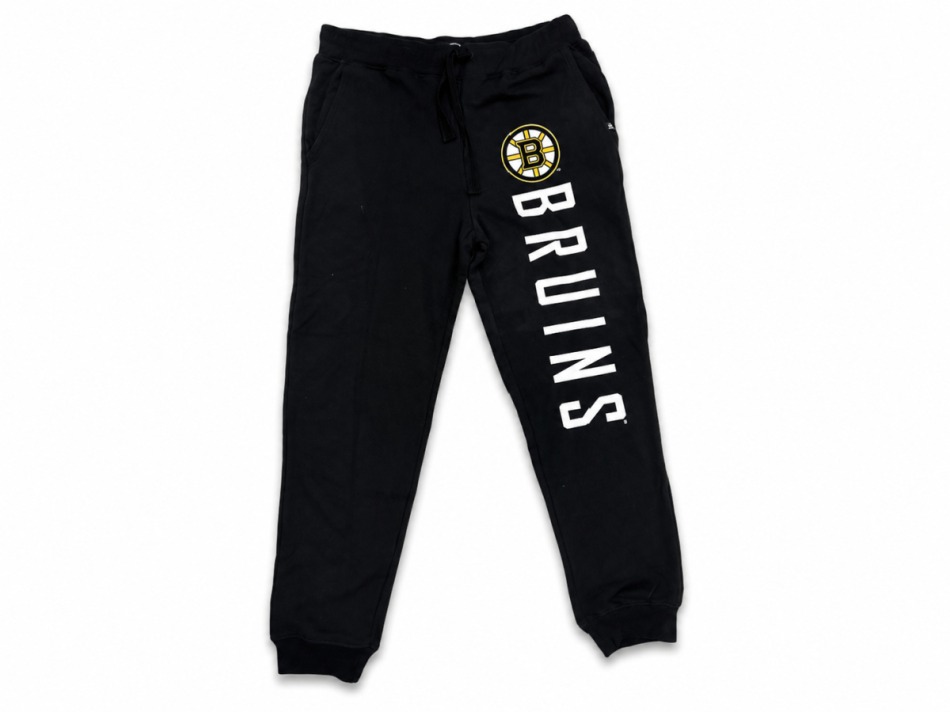 Boston Bruins pánské tepláky NHL Headline Pants Letter black