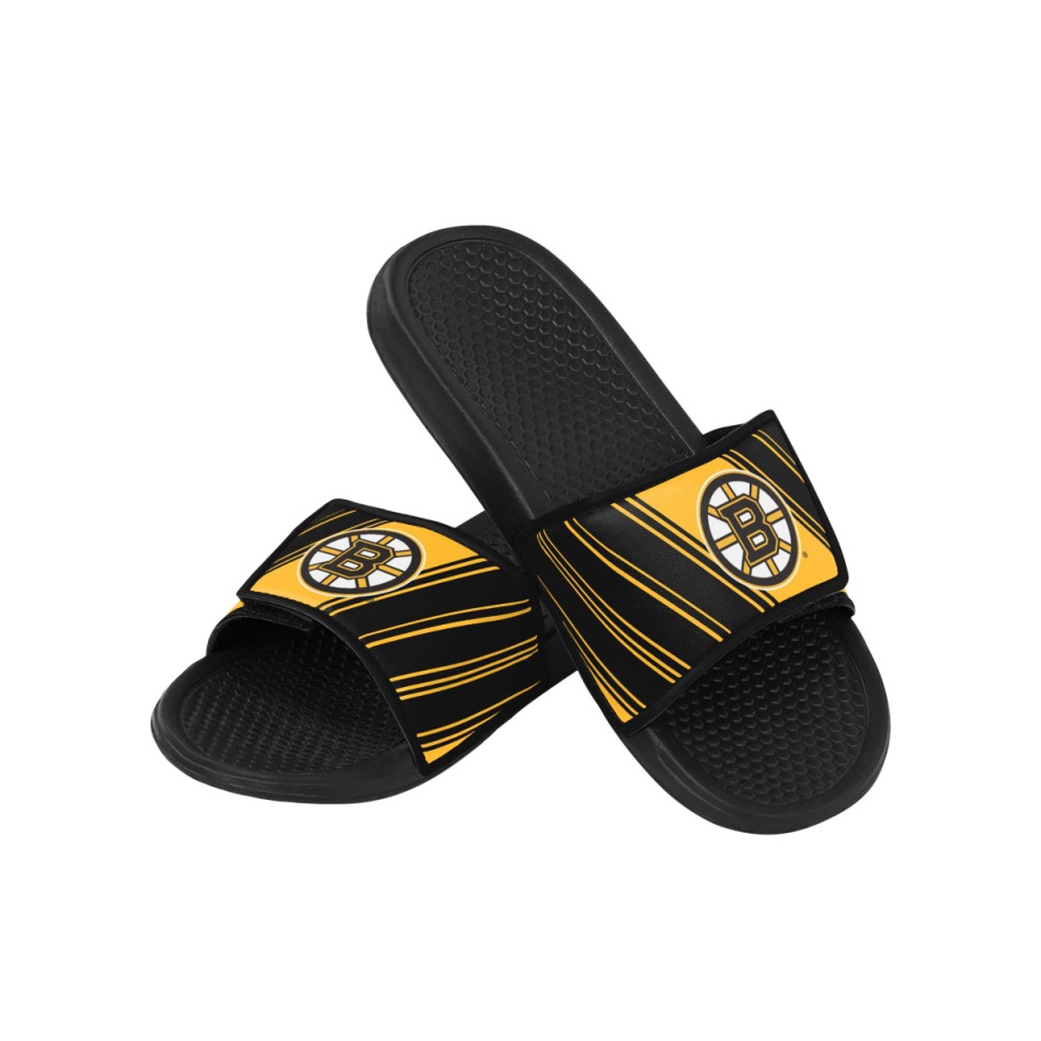 Boston Bruins pánské pantofle Legacy Velcro Sport Slide Slipper