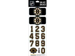 Boston Bruins samolepky na helmu Decals Black