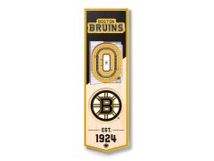 Dřevěná Cedule Boston Bruins NHL Banner na stěnu W Sports Stadium Logo