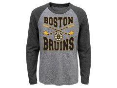 Boston Bruins dětské tričko s&nbsp;dlouhým rukávem Cross Stick Ls Triblend Raglan