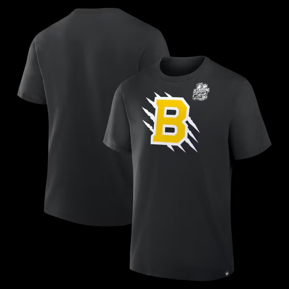 Boston Bruins pánské tričko 2026 NHL Stadium Series Secondary Logo black
