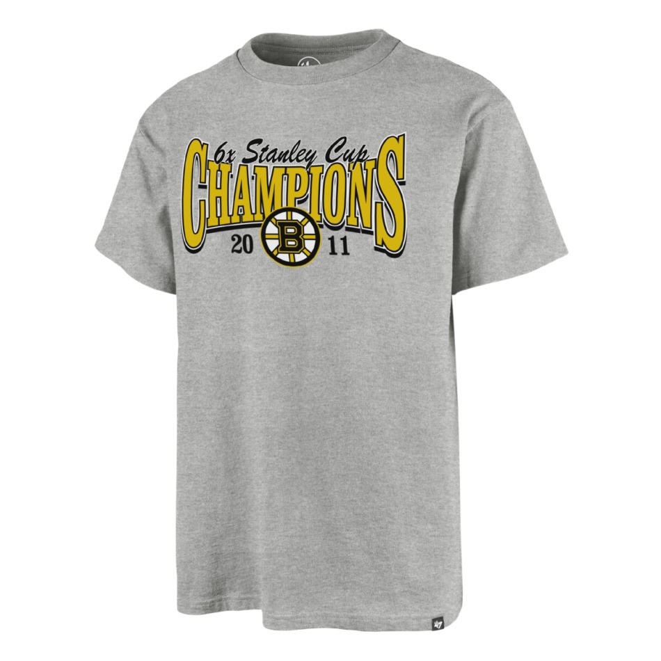 Boston Bruins pánské tričko Champions Backer 47 ECHO Tee grey - Boston Bruins trička, polo trička, košile
