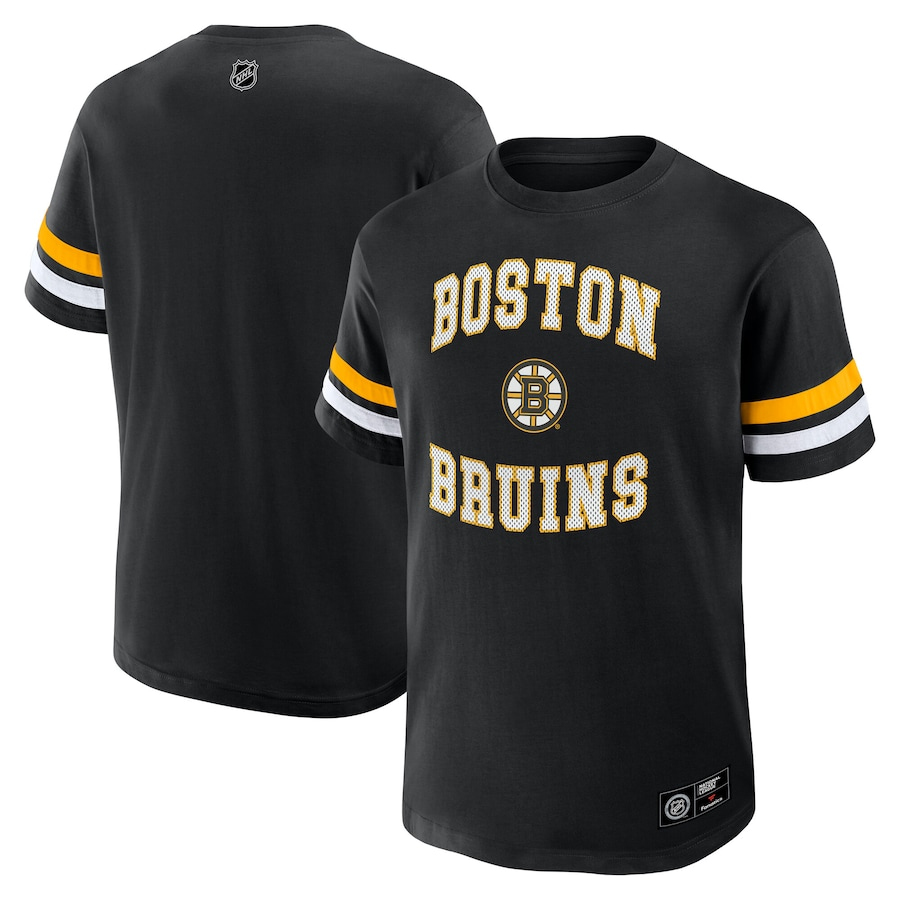 Boston Bruins pánské tričko Foundation black - Boston Bruins trička, polo trička, košile