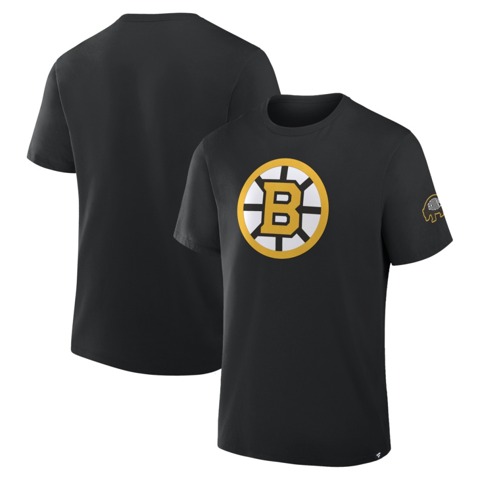 Boston Bruins pánské tričko Hat Trick black - Boston Bruins trička, polo trička, košile