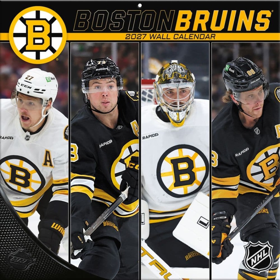 Boston Bruins kalendář NHL 2027 Wall - Boston Bruins vlajky, plakáty