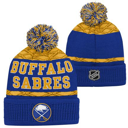 Buffalo Sabres dětská zimní čepice Puck Pattern Cuffed Pom - Buffalo Sabres dětské oblečení