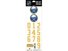 Buffalo Sabres samolepky na helmu Decals Yellow