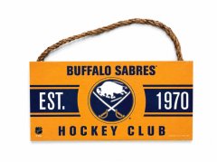 Buffalo Sabres cedule na zeď NHL Wood Sign With Rope