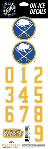 Buffalo Sabres samolepky na helmu Decals Yellow - Buffalo Sabres ostatní suvenýry