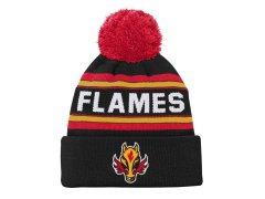 Calgary Flames dětská zimní čepice 3Rd Jersey Jacquard Cuff Pom