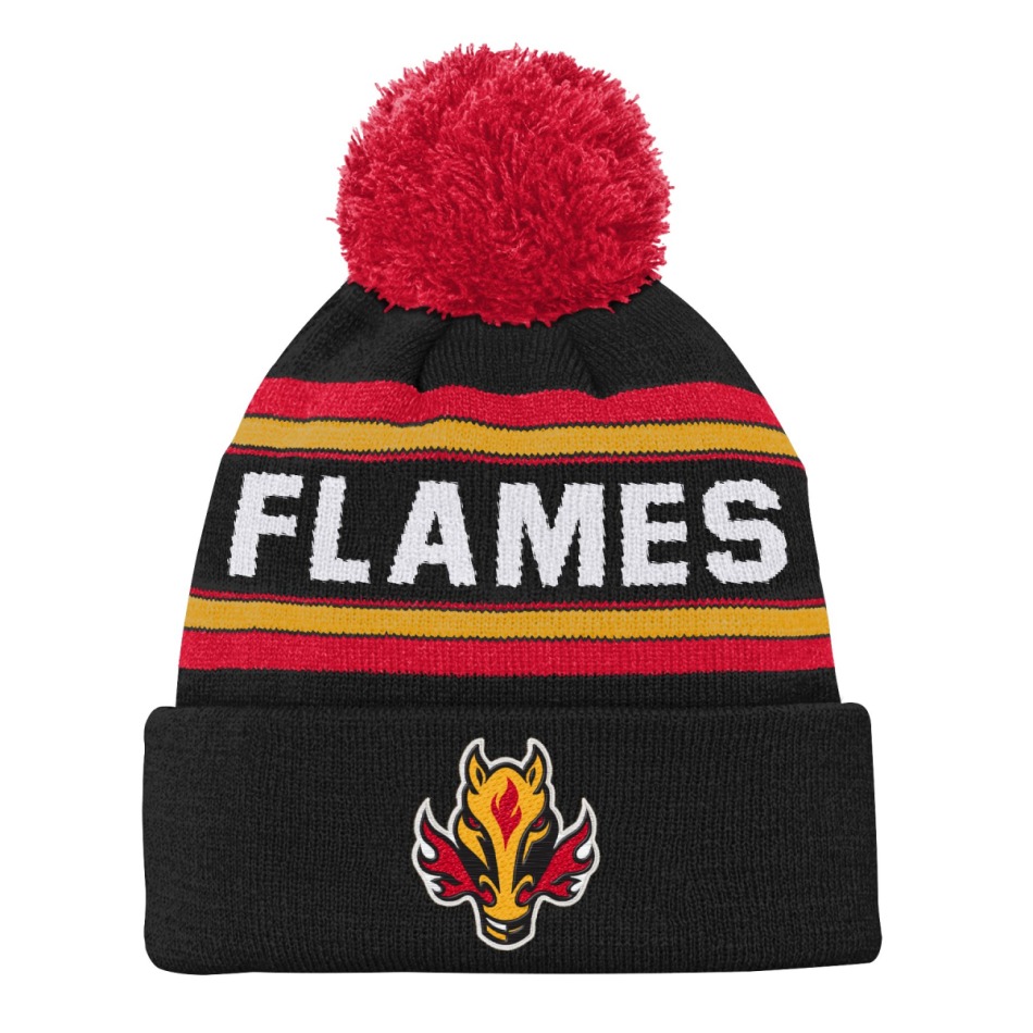 Calgary Flames dětská zimní čepice 3Rd Jersey Jacquard Cuff Pom - Calgary Flames dětské oblečení