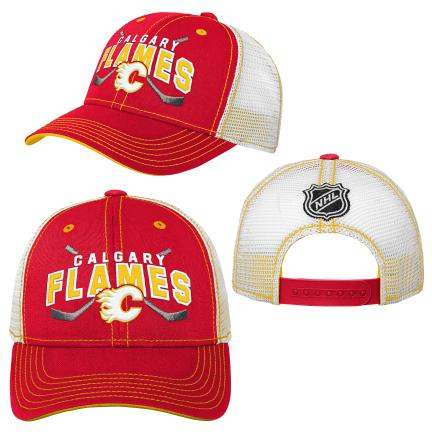 Calgary Flames dětská čepice baseballová kšiltovka Lockup Meshback Adj. - Calgary Flames dětské oblečení