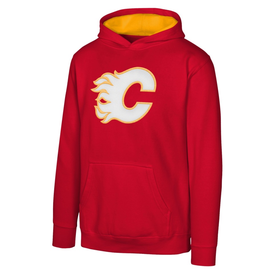 Calgary Flames dětská mikina s&nbsp;kapucí Prime Po Flc Hood -Home - Calgary Flames dětské oblečení