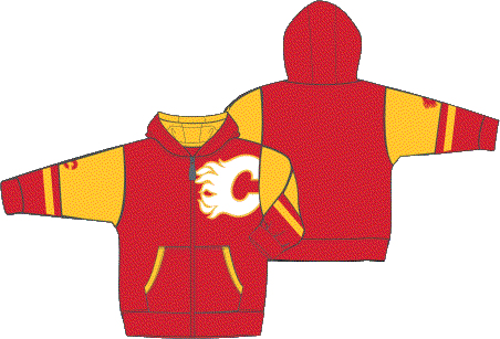 Calgary Flames dětská mikina s&nbsp;kapucí Faceoff Colorblocked Fleece Full-Zip - Calgary Flames dětské oblečení
