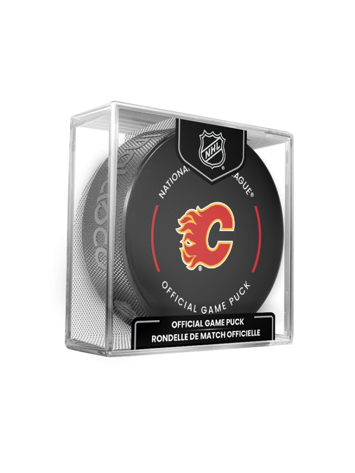 Calgary Flames puk Official Game Puck 2022-2023 - Calgary Flames hokejové vybavení