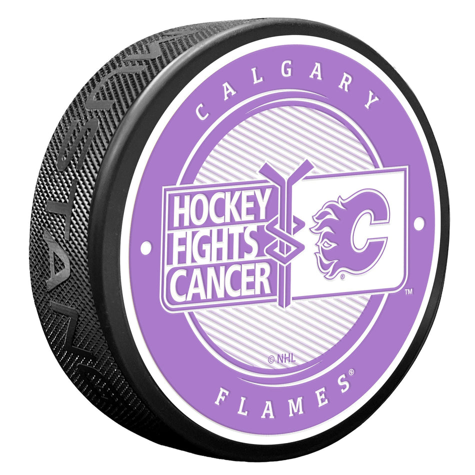 Puk Calagary Flames Hockey Fights Cancer - Calgary Flames hokejové vybavení