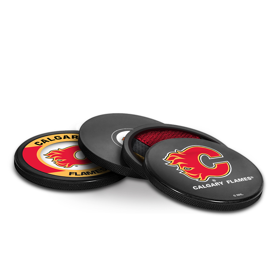Calgary Flames puk Coaster - Calgary Flames hokejové vybavení