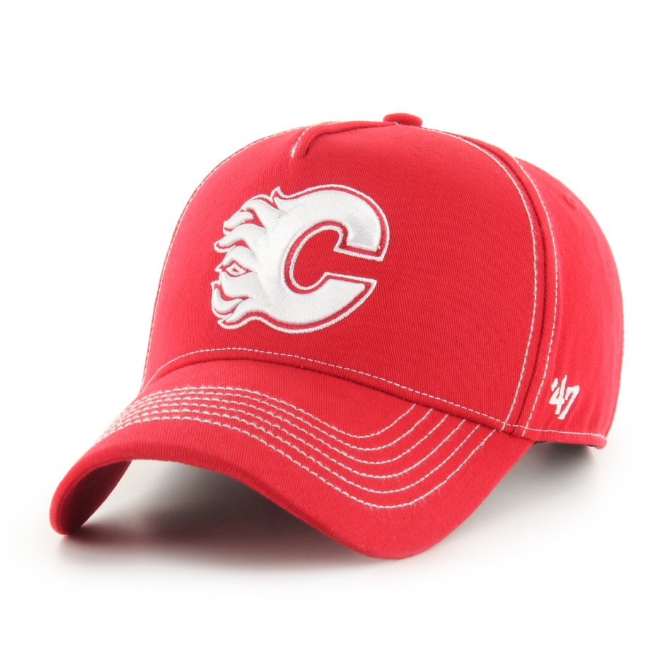 Calgary Flames čepice baseballová kšiltovka Contrast Stitch MVP DT - Calgary Flames kšiltovky, čepice, rukavice
