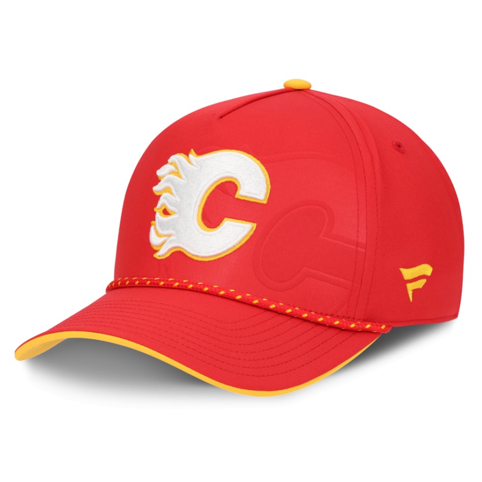 Calgary Flames čepice baseballová kšiltovka NHL On Stage Podium Draft A-Frame Adjustable - Calgary Flames kšiltovky, čepice, rukavice
