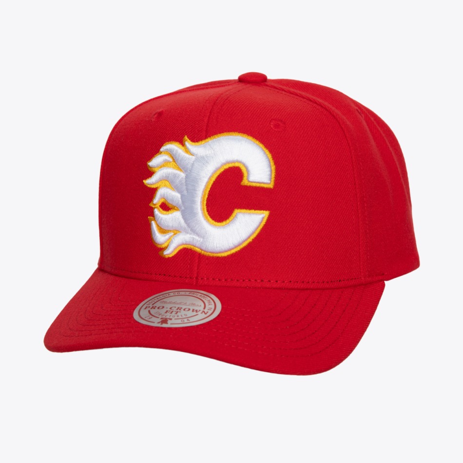 Chicago Blackhawks čepice baseballová kšiltovka NEW ERA 3930 neo black - Calgary Flames kšiltovky, čepice, rukavice